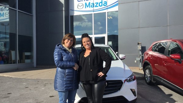 Félicitations à madame Lebel pour sa nouvelle Mazda CX 3, Chambly Mazda