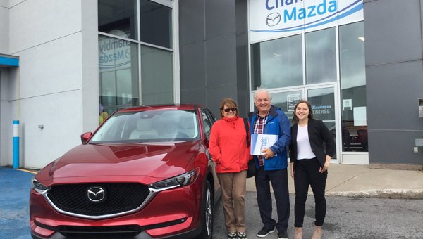 FÉLICITATIONS À MONSIEUR ET MADAME LACOURSE POUR L’ACHAT DE LEUR CX-5 2019 !!!!, Chambly Mazda