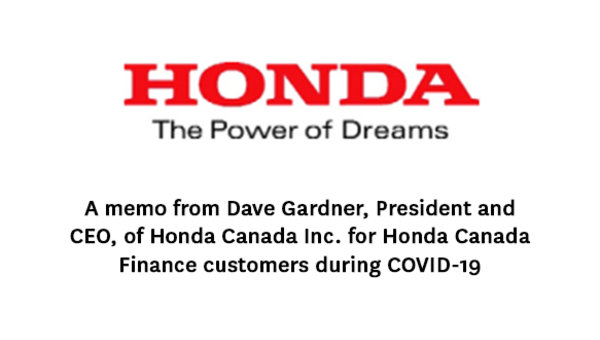Honda Canada Finance COVID-19 Update