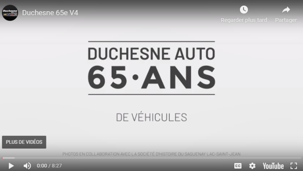 Duchesne auto 65e anniversaire