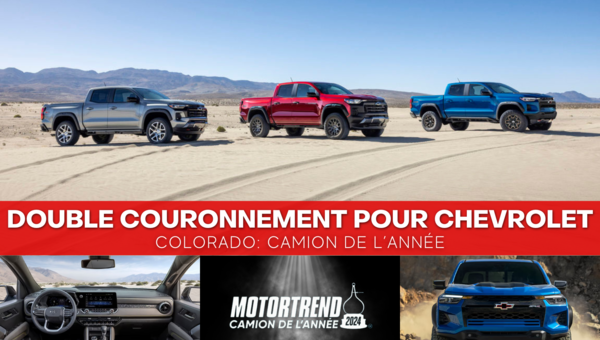 Colorado couronné camion de l'année 2024 par MotorTrend