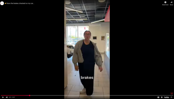 Have the brakes checked on my car...