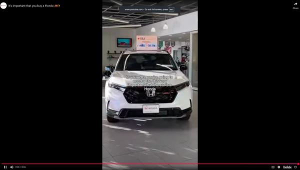 It's important that you buy a Honda