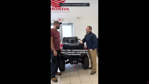 He can't control his face...