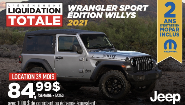 2021 Jeep Wrangler Édition Willys