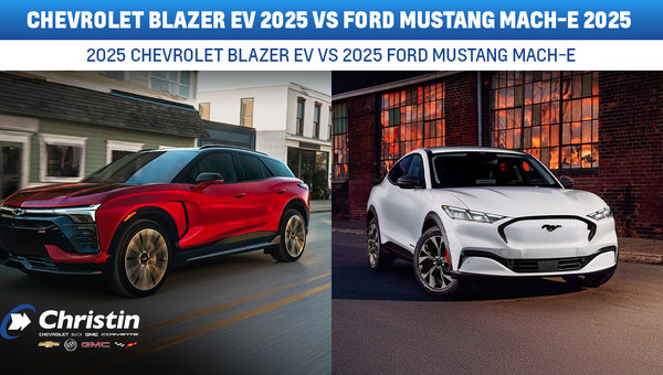 Comparatif entre le Chevrolet Blazer EV 2025 et le Ford Mustang Mach-E 2025