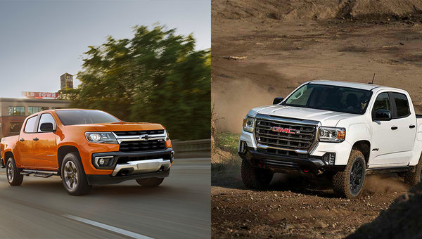 Chevy Colorado 2021 vs GMC Canyon 2021 : le duel des camions