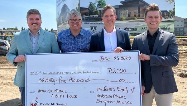 Jones family donates $75,000 to Ronald McDonald House in Prince Albert
