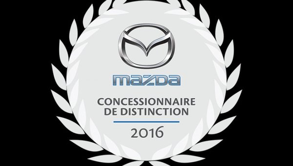 Lauréat du prix « Concessionnaire de distinction Mazda 2016 »