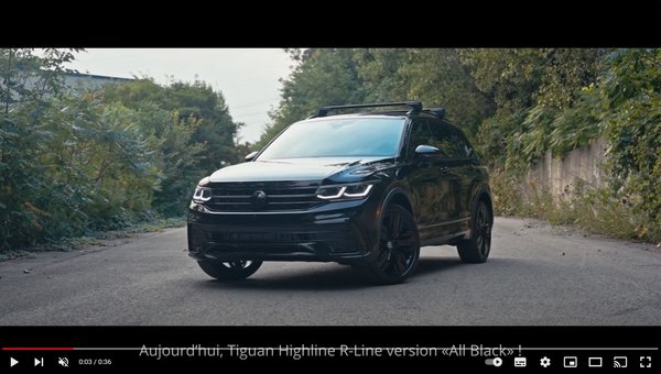 Notre dernier projet AUTOBAHN : le Tiguan Highline R-Line ALL BLACK !