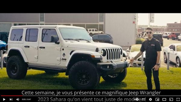Voici notre Jeep Wrangler Sahara 2023 OFFROAD !