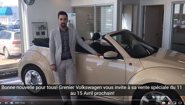 GRENIER VOLKSWAGEN VENTE 11 AU 15 AVRIL