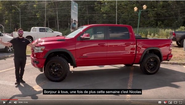 Voici le RAM 1500 ROUGE modèle BIG HORN