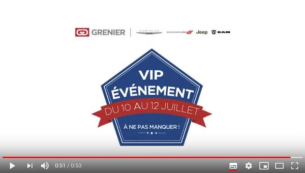 Événement VIP chez Grenier Chrysler !