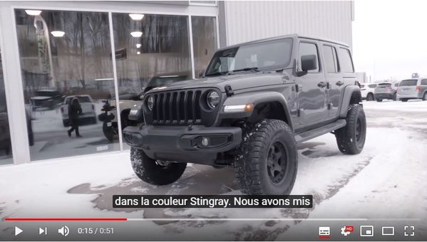 Voici le Wrangler Unlimited Sahara !