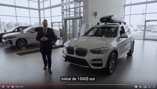 Liquidation d'inventaire : BMW X3 2020 démonstrateur !