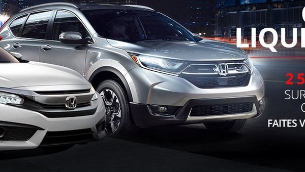 Liquidation de Civic et CR-V 2018