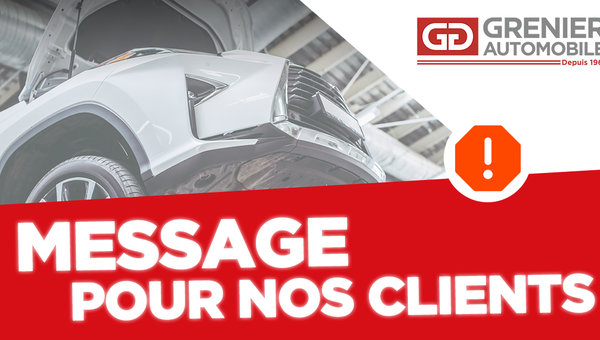 Message for our customer !