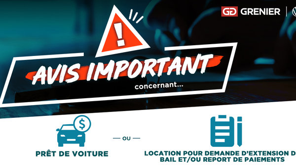 Avis important concernant votre prêt ou votre location !