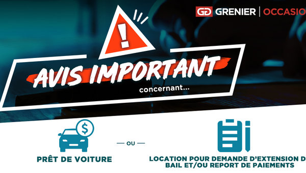 Avis important concernant votre prêt ou location !
