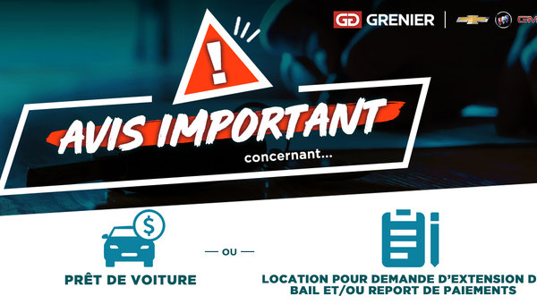 Avis concernant votre prêt ou location !