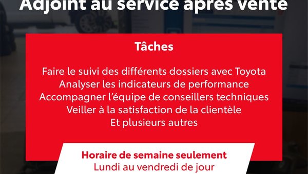 ADJOINT.E AU SERVICE APRÈS VENTE