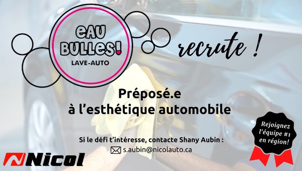 PRÉPOSÉ(E) À L'ESTHÉTIQUE AUTOMOBILE