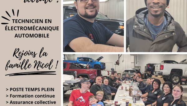 TECHNICIEN(NE) EN ÉLECTROMÉCANIQUE AUTOMOBILE