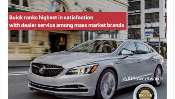 Buick Ranks Highest in J.D. Power Customer Service Index Study