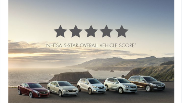 All Six 2017 Buick Models Awarded Five Star Overall Vehicle Score