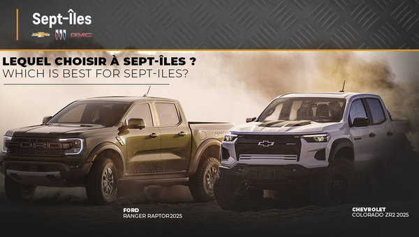 2025 Chevrolet Colorado ZR2 vs 2025 Ford Ranger Raptor: which is best for Sept-Iles?