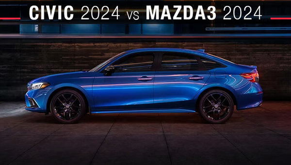 2024 Honda Civic vs the 2024 Mazda3
