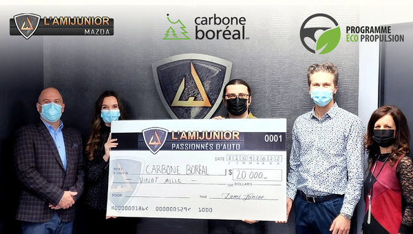 Le Groupe l'Ami Junior remet 20 000 $ à Carbone boréal
