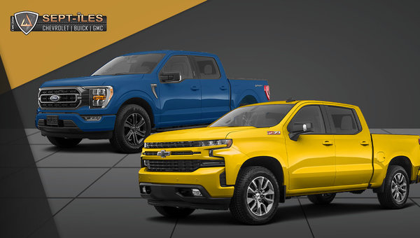 Chevrolet Silverado 2022 vs. A Ford F-150 truck