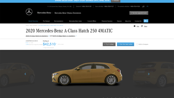 How to use the online configurator on Mercedes-Benz Ottawa’s website