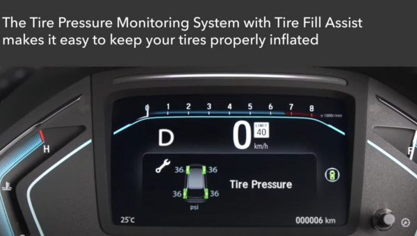 Using Honda’s Tire Pressure Monitoring System (TMPS) with Tire Fill Assist
