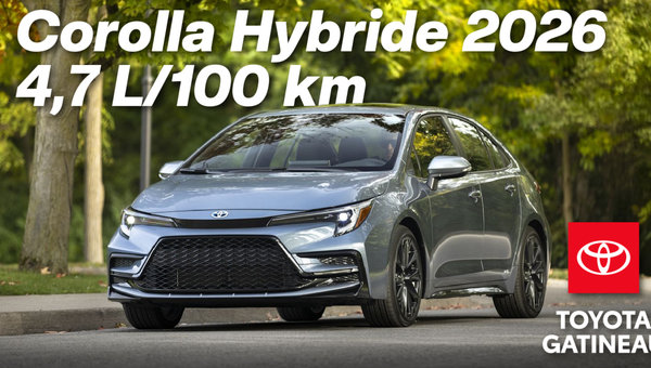 La Corolla Hybride 2026 offre une consommation de 4,7 L/100 km pour les budgets étudiants