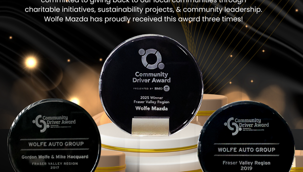 Wolfe Mazda:2025 NCDA of BC’s Fraser Valley Community Driver Award Winners!