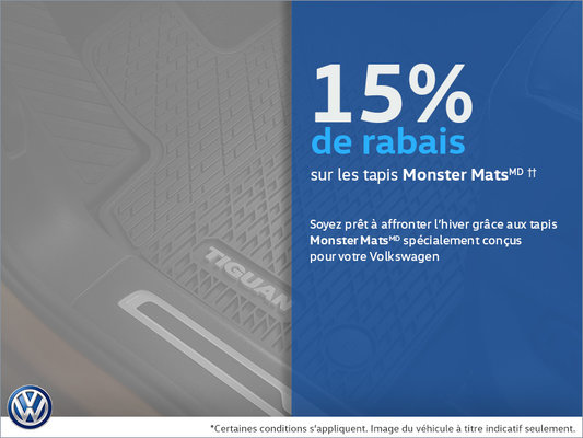 15% de rabais sur les Monster Mats