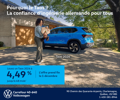 Procurez-vous le Volkswagen Taos 2026