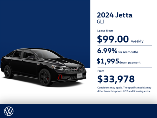 Get the 2024 Jetta GLI Alliston Volkswagen Promotion in Alliston