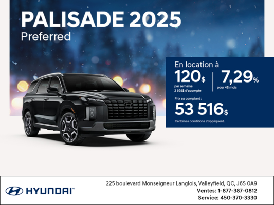 Procurez-vous le Hyundai Palisade 2025