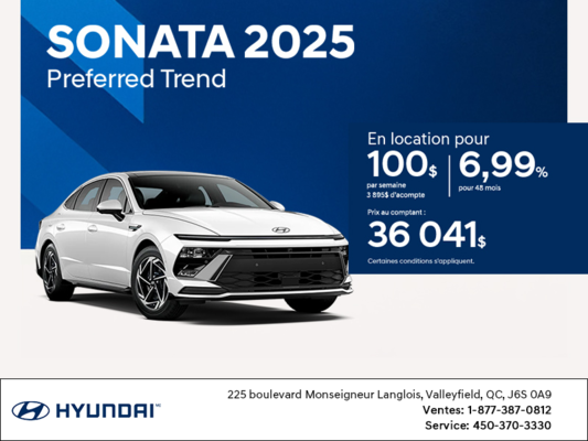 Procurez-vous le Hyundai Sonata 2025