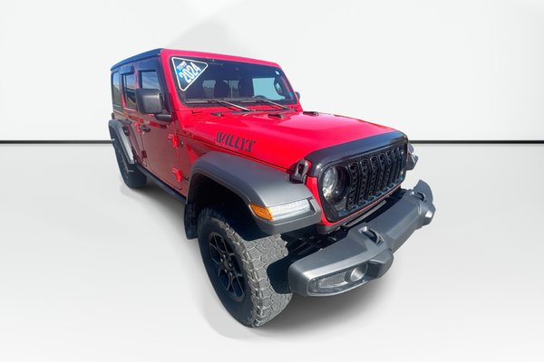 2024 Jeep Wrangler Willys | Cam | USB | Htd Wheel | Warranty to 2029