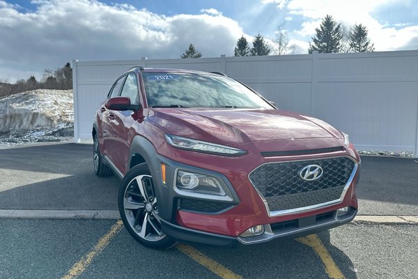 2021 Hyundai Kona Ultimate | Cam | Roof | Lthr | Warranty to 2026