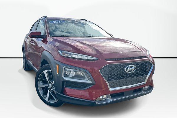 2021 Hyundai Kona Ultimate | Cam | Roof | Lthr | Warranty to 2026