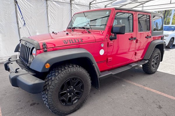 Wrangler Unlimited WILLYS 4X4 V6 *GR 2 TOITS* GR REMORQ MAX BLUETOOTH