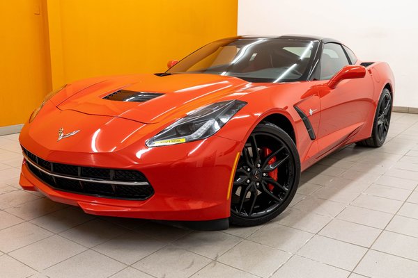 Corvette 1LT STINGRAY *TOIT VITRÉ* CUIR ROUGE ÉCHAPP PERFO