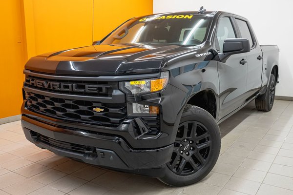 Silverado 1500 CUSTOM CREW 4X4 *CARPLAY* BEDLINER GR RERMORQ WIFI