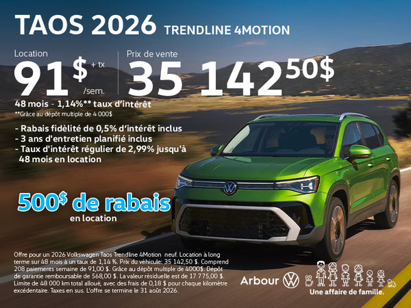 Taos 2026 Trendline 4motion